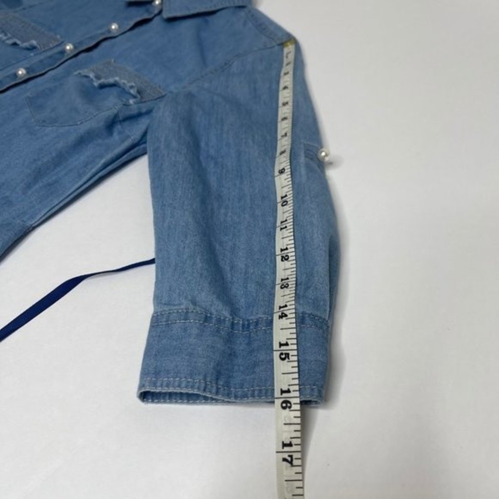 NWT | Light Blue Denim Dress - Size Petite Small - Picture 10 of 11